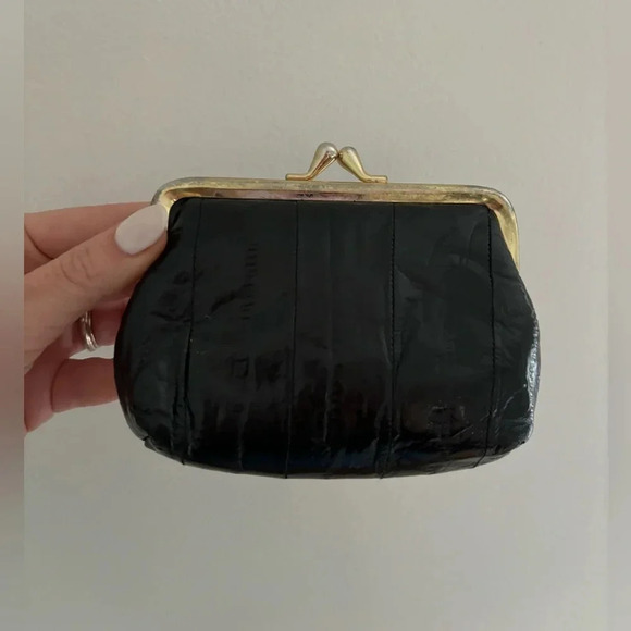 Handbags - Vintage Genuine  Eelskin Purse Clutch Made in Korea